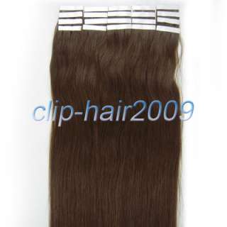 22 INDIAN REMY Tape Human Hair Extensions #06&60g New  