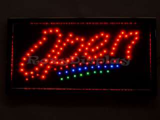 Big Bright LED OPEN SIGN Red&Blue Flash #AC OP4  