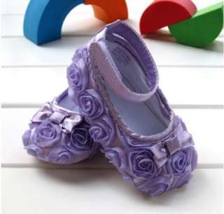   Jane Infant Baby Shoes Girl Toddler dress soft sole Rose flower S108