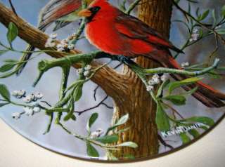 Kevin Daniel Birds Of Your Garden CARDINAL Plate Bx+COA  