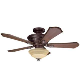   Ceiling Fan Roman Bronze With Light Fixture & 5 Toasted Walnut Blades