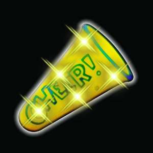 Cheer Megaphone Flashing Blinking Light Up Body Lights Pins (25 Pack)