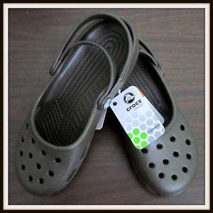Crocs Mary Jane Women Shoes Chocolate 6 7 8 9 10 11 NWT  