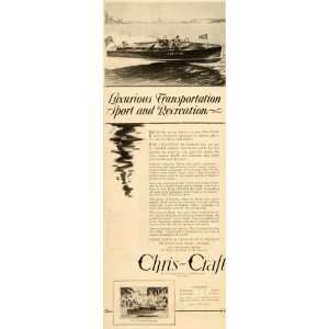  1929 Ad Chris Smith & Sons Boat Company Chris Craft 