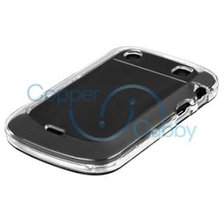Clear Crystal Hard Case+Privacy Screen Protector for Blackberry Bold 