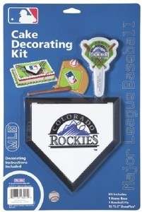   Rockies Baseball Cake Decoration Topper Kit + 12 Cupcake Picks  