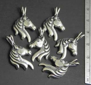 Solid .925 Sterling Silver Horse Pendants Jewelry Findings Components 