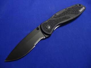 KERSHAW KNIFE 1670BLKST BLUR BLACK BLADE SERRATED NIB  