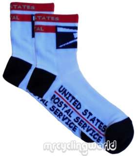   on a brand new pair of US Postal Team cycling socks, as photographed