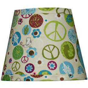   Set of Six Peace Sign Lamp Shades 4x6x5.25 (Clip On)