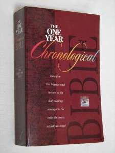   One Year Chronological Bible NIV 365 Daily Readings In Order SOFTCOVER