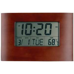  Atomix® Regal Digital Wood Clock with Alarm and 
