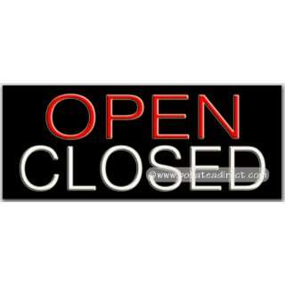 Open Closed Neon Sign (13H x 32L x Grocery & Gourmet Food