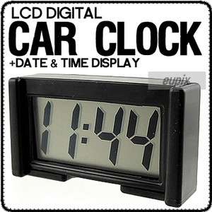 LCD DIGITAL CAR CLOCK DASHBOARD DESK DATE TIME HM050 B  