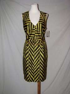 New Milly Belted Dani Day Dress Silk 12  