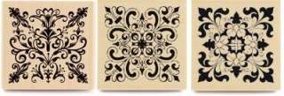 Stampabilities Decorative Square Flourish Rubber Stamp  