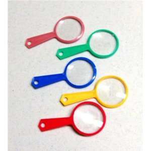  12 Pack 3 Magnifying Glasses, Plastic Assorted Color 