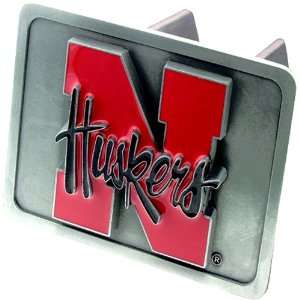  Nebraska Cornhuskers NCAA Pewter Trailer Hitch Cover by 