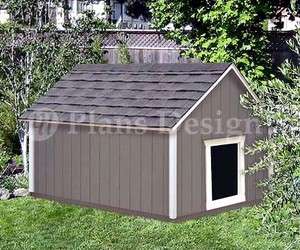 Large Dog House Plans Gable Roof Style Doghouse 90304G, Pet Size up to 