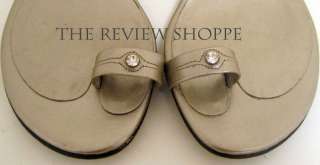 Donald Pliner Toe Ring Slide Sandals Shoes Metallic Pewter 6M  