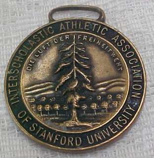 Stanford University 1914 Doubles Tennis Medal Watch Fob  