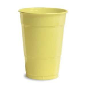 Yellow Plastic Cups 20ct Toys & Games