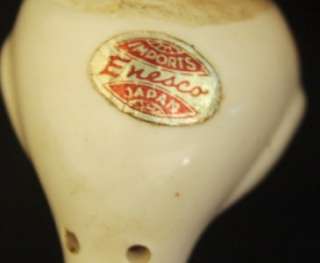 Vintage Enesco Japan Chicken Rooster Salt Pepper Shaker Weathered CUTE 