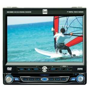 Dual XDVD8180 7 In Dash Touchscreen DVD/CD/ Monitor Receiver With 