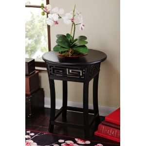 Asian Theme Black Wooden Side Table By Collections Etc 