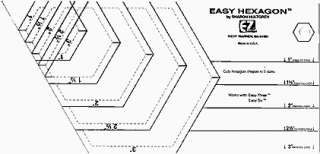 Easy Hexagon by EZ quilting 5 sizes for quilt blocks  