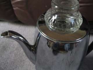  Universal Electric Coffee Pot Precolator Chrome coffeepot  