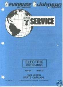 1994 Evinrude Johnson electric Outboard Parts Catalog  