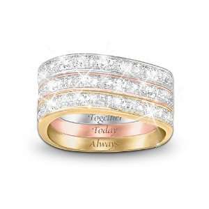  Three Band Diamond Ring Timeless Love by The Bradford Exchange 