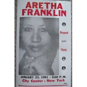 Aretha Franklin Playing in New York Poster