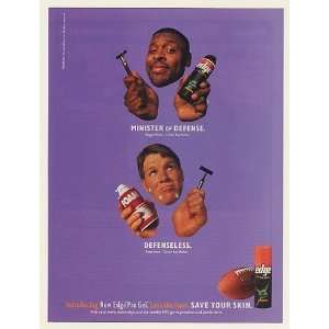 1997 Reggie White Brett Favre Edge Pro Gel Print Ad (Memorabilia 