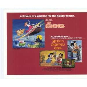  Mickeys Christmas Carol /Rescuers Movie Poster (11 x 14 
