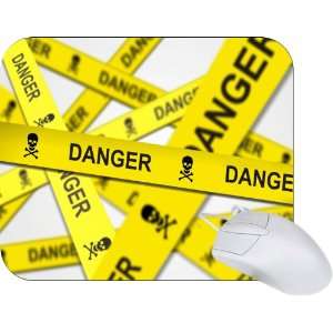  Rikki Knight Yellow Tape Danger Design Mouse Pad Mousepad 