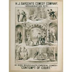   Dion Boucicaults farcical comedy, Contempt of court 1879 Home
