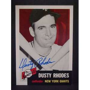 Dusty Rhodes New York Giants #299 1953 Topps Archives Autographed 