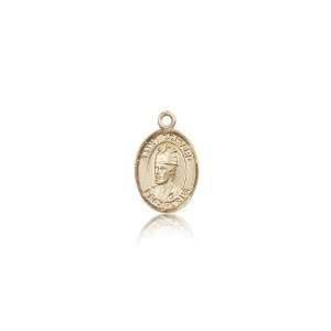  14kt Gold St. Saint Edward the Confessor Medal 1/2 x 1/4 