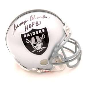 George Blanda Signed HOF Raiders Mini Helmet