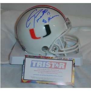  Gino Torretta Autographed Miami Mini Helmet Heisman Ts 