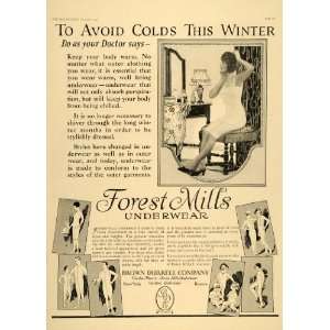 1925 Ad Brown Durrell Gordon Hosiery Forest Mills Underwear Clothes 