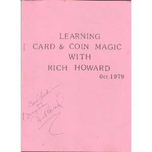  Learning Card & Coin Magic Rich Howard Books