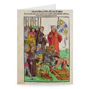  The execution of Jan Hus or one of his   Greeting Card 