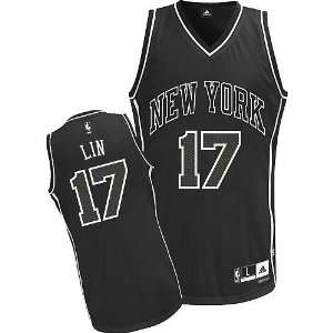 Jeremy Lin #17 New York Knicks (XL.) Authentic BLACK SHADOW Jersey