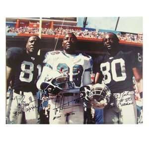  Tim Brown, Cris Carter & Jerry Rice Autographed / Signed 