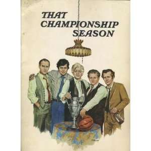  That Championship Season Souvenir Program 1972 Braodway 