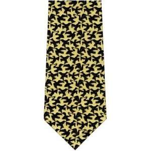  M. C. Escher Twelve Birds Tie   Gold 