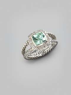 David Yurman   Prasiolite, Diamond & Sterling Silver Ring    